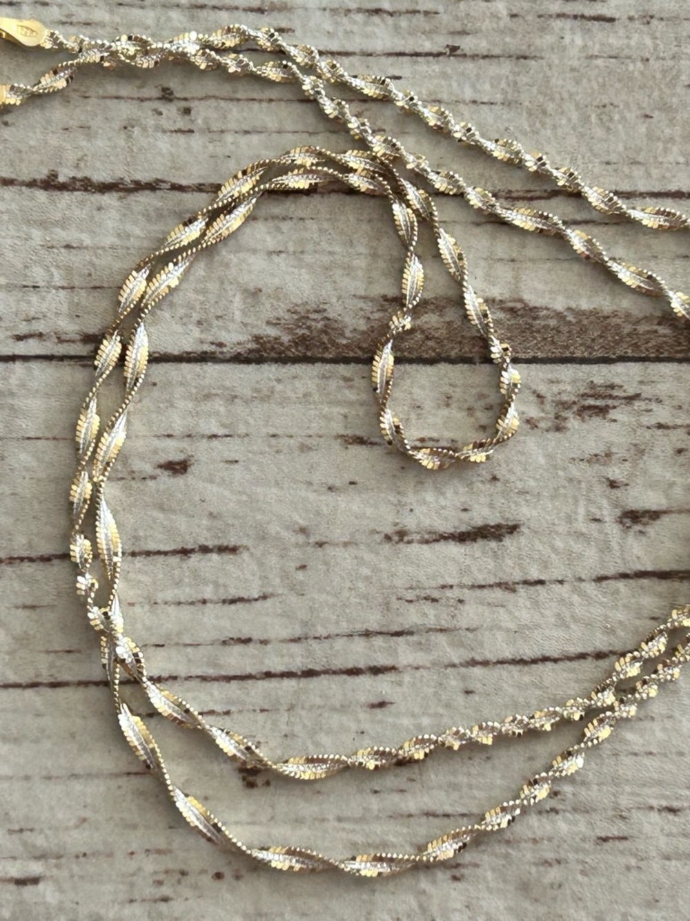 4/$100 Gold-Tone Twisted Rope Necklace and Bracelet Set